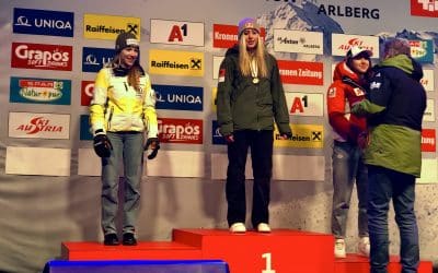 Junioren WM St. Anton: Valentina Rings-Wanner 3.Platz U18 im SG 01/23